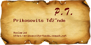 Prikosovits Tünde névjegykártya